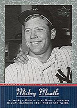 2001 Upper Deck - Pinstripe Exclusives Mickey Mantle #MM43 Mickey Mantle  Front